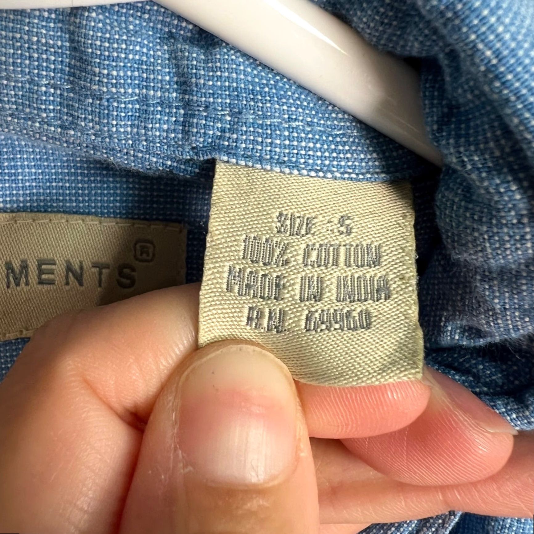 Vintage VINTAGE Basic Elements Shirt Mens Small Blue Short Sleeve Button-Up Cotton Size US S / EU 44-46 / 1 - 4 Thumbnail