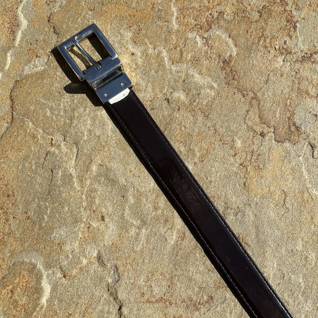 Other Y2K Reversible Tan Crocodile/Dark Brown Patent Leather Belt Size ONE SIZE - 7 Thumbnail
