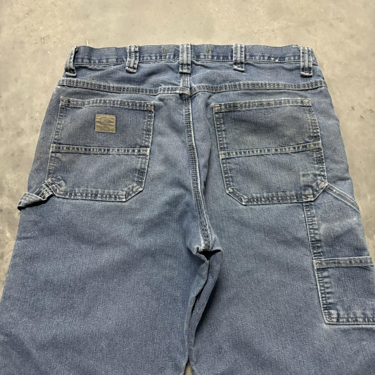 Japanese Brand × Vintage Crazy Vintage Y2K/2000s Grunge Medium Wash Skater Carpenter Denim Jeans! Size US 34 / EU 50 - 7 Thumbnail