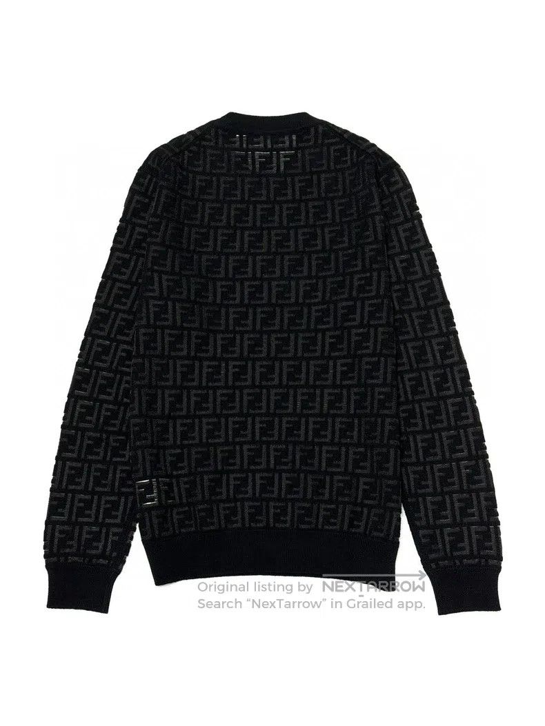 Fendi Fendi Black FF full print wool knitwear, classic style Size US S / EU 44-46 / 1 - 2 Thumbnail