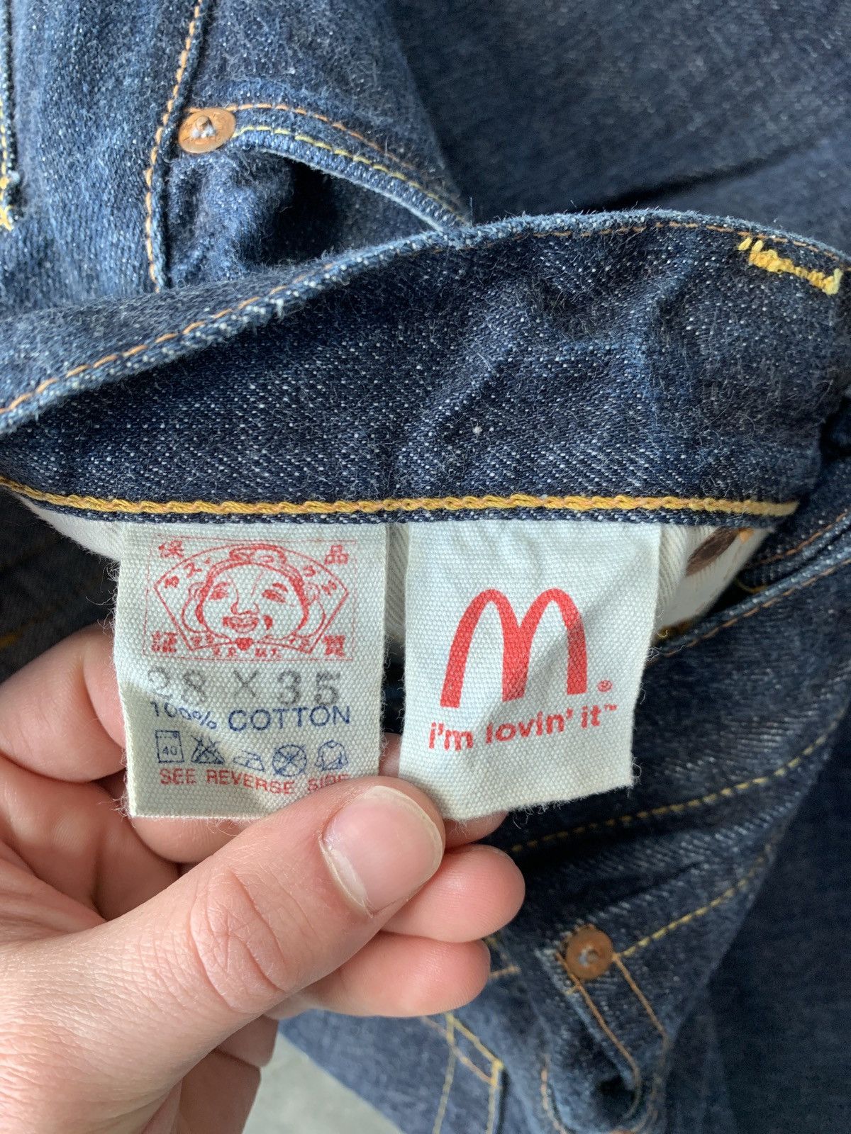 Evisu × Japanese Brand × Vintage 2004 Evisu x McDonalds Selvedge 