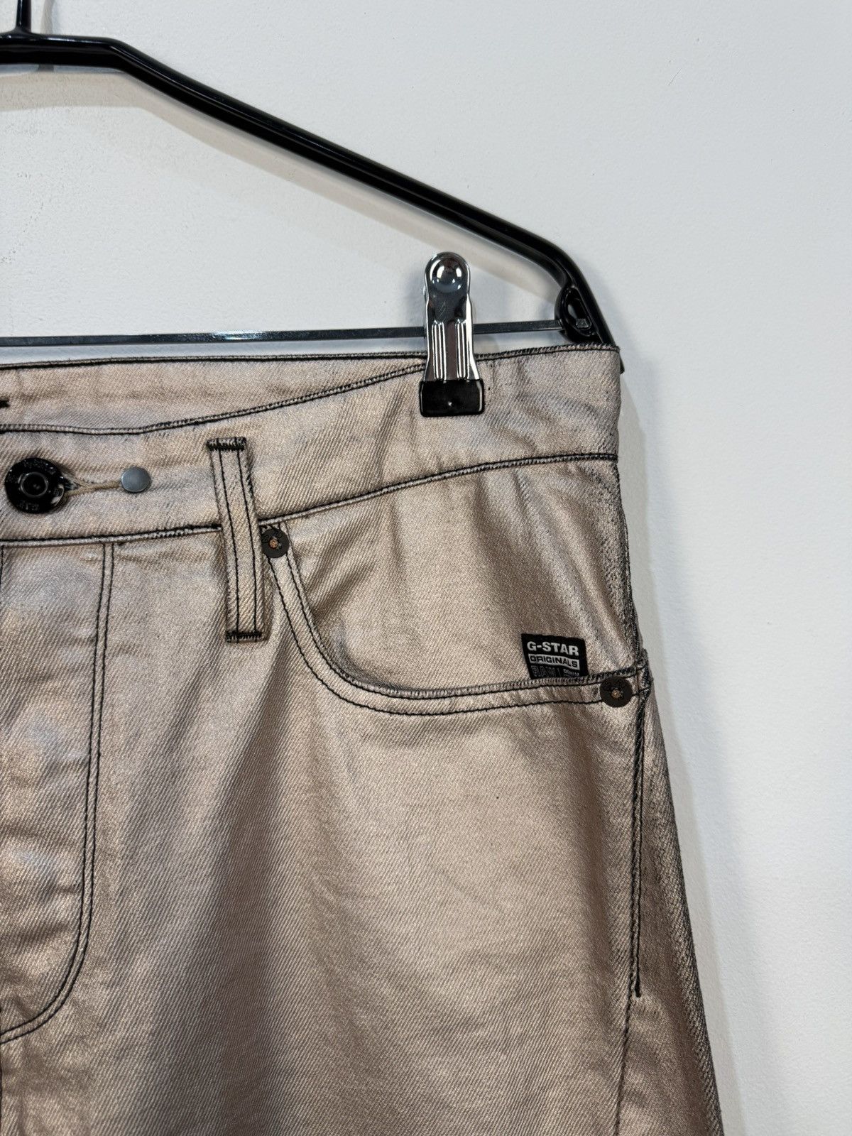 G-Star G-Star Raw Scutar 3D Gold Metallic Denim Pants Size US 32 / EU 48 - 7 Thumbnail