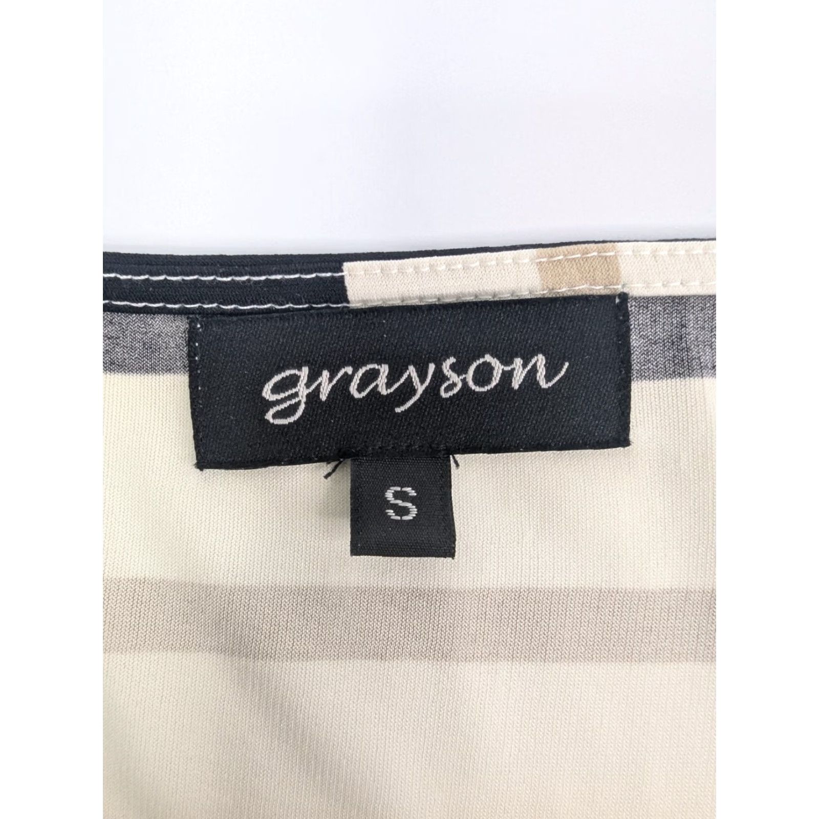 Bell Grayson Blouse Shirt Women’s Small Bell Sleeve Round Neck Striped Geometric Multicolor Modern Classic Style Size S / US 4 / IT 40 - 7 Thumbnail