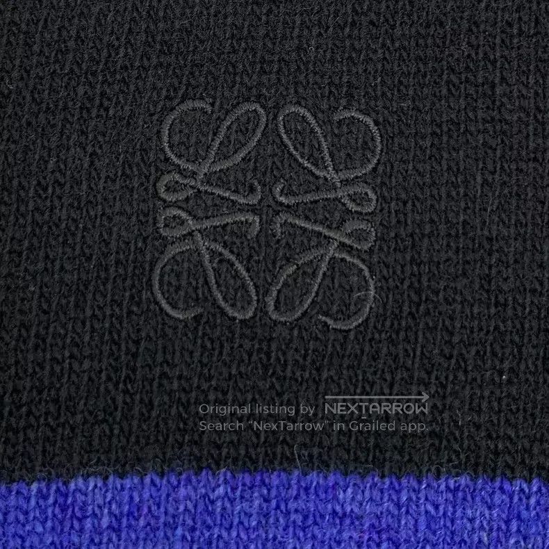 Loewe Loewe Black striped logo embroidered wool V-neck single-br Size XS / US 0-2 / IT 36-38 - 5 Thumbnail