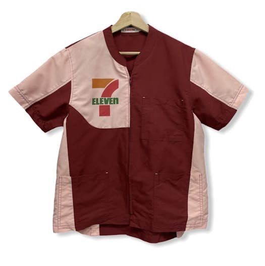 7 Eleven 7e Japanese Worker Zipped Shirt