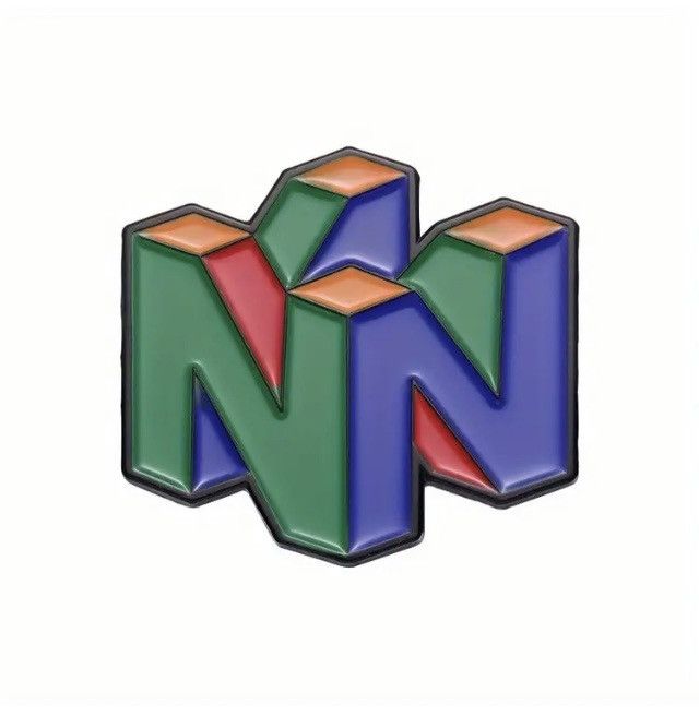 Nintendo Nintendo 64 logo enamel pin Video Games Mario Size ONE SIZE - 1 Thumbnail