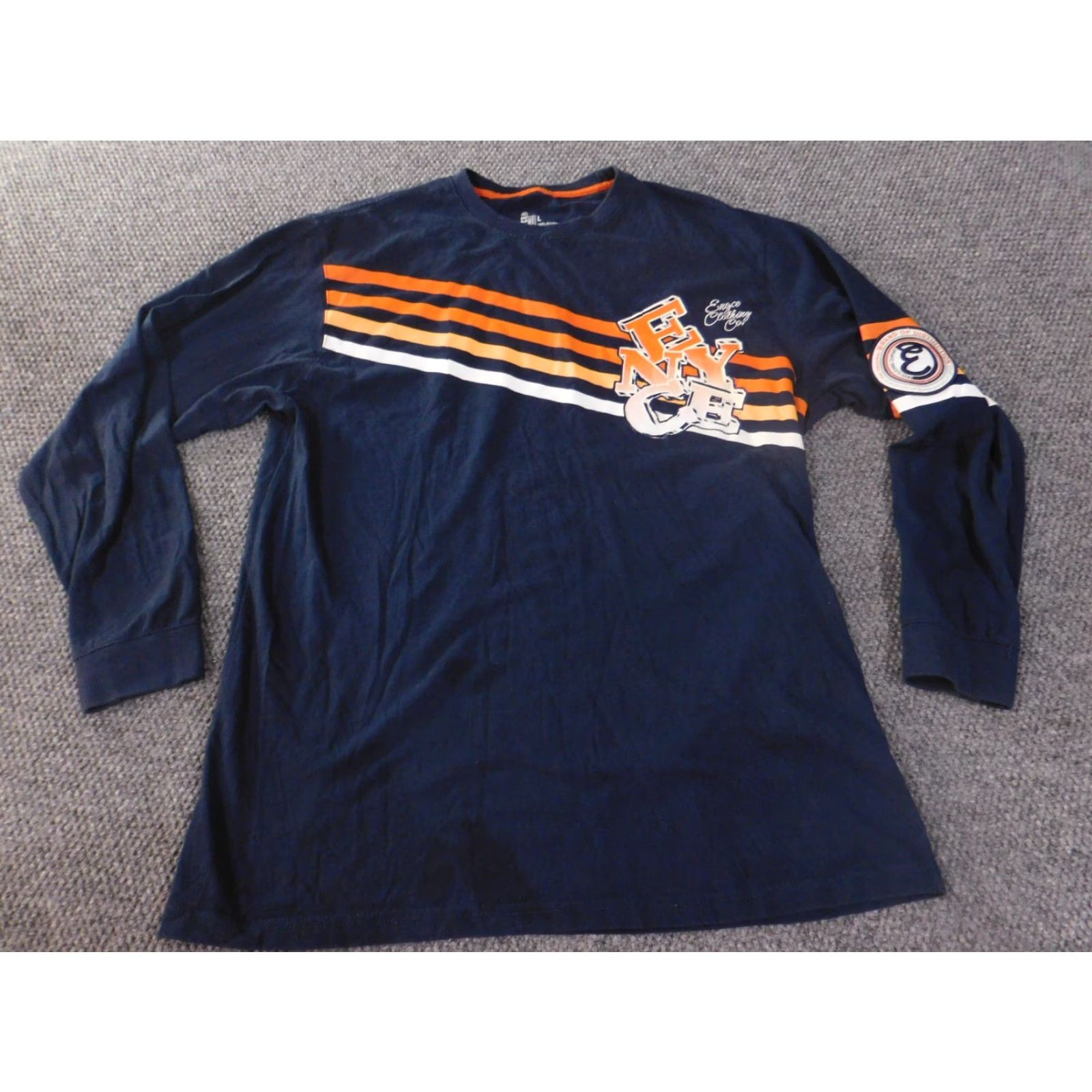 Enyce Enyce Shirt Large L Blue Mens Vintage Hip Hop Graphic Crew Neck Cotton Knit Logo T-Shirt Size US L / EU 52-54 / 3 - 2 Thumbnail