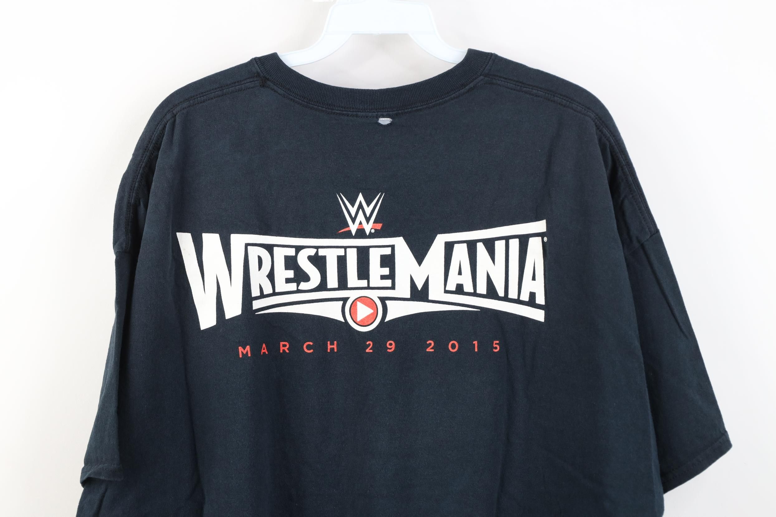 Vintage Vintage Y2K 2015 WWE Wrestlemania Wrestling T-Shirt Cotton Size US XXL / EU 58 / 5 - 16 Thumbnail