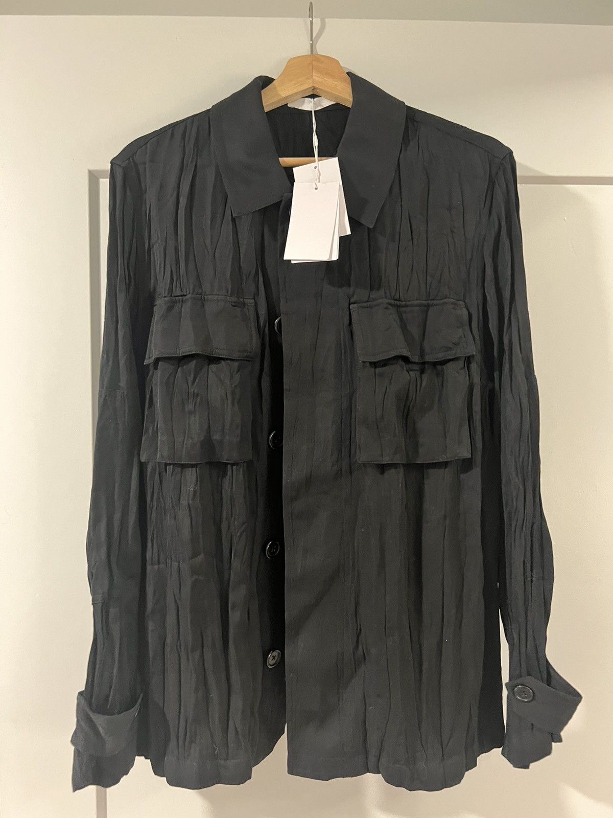 Helmut Lang Helmut Lang Crinkle Shirt Jacket Size Medium