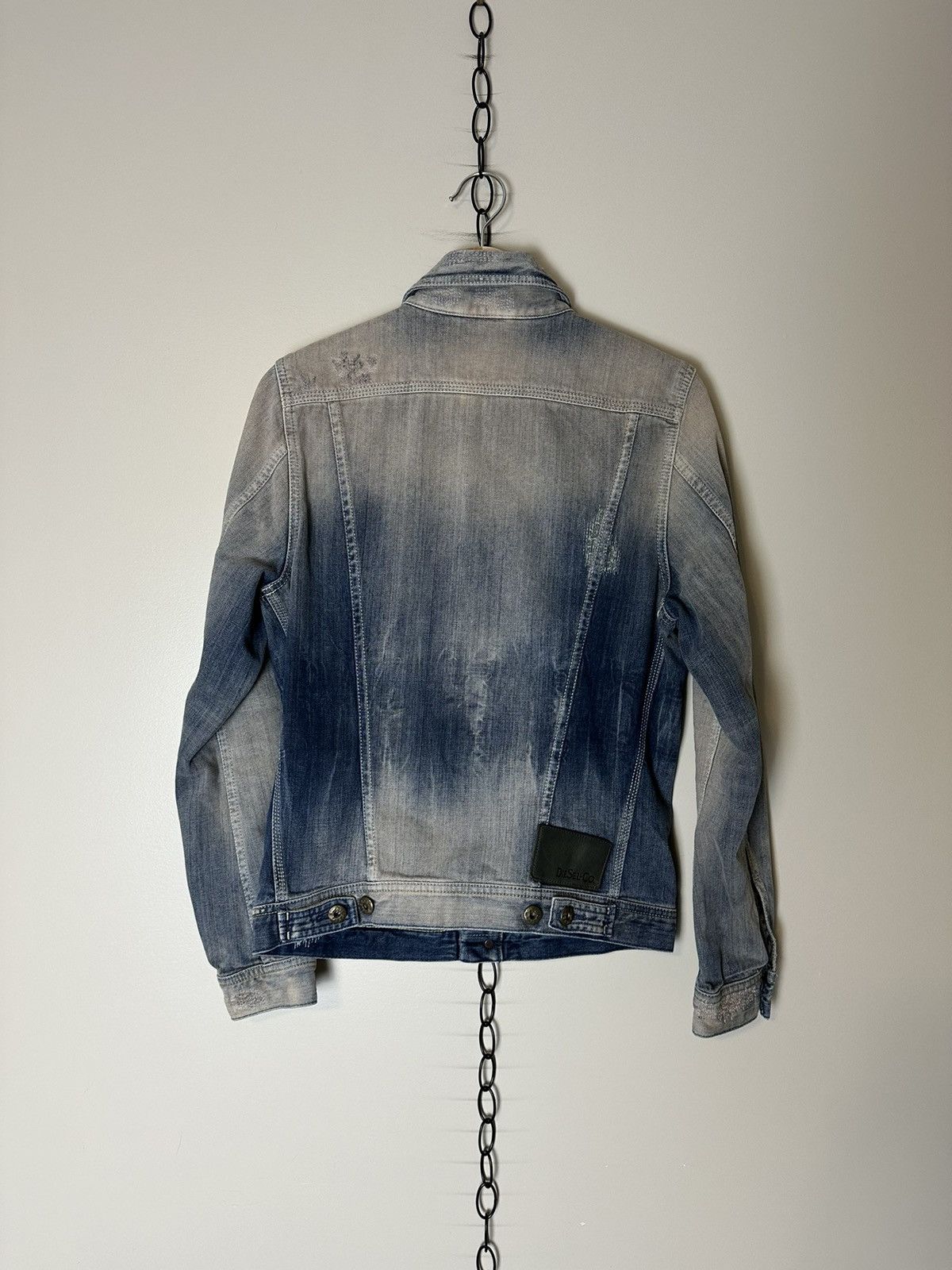 Diesel × Vintage Vintage Diesel Repaired Denim Jacket Small Size S / US 4 / IT 40 - 2 Thumbnail