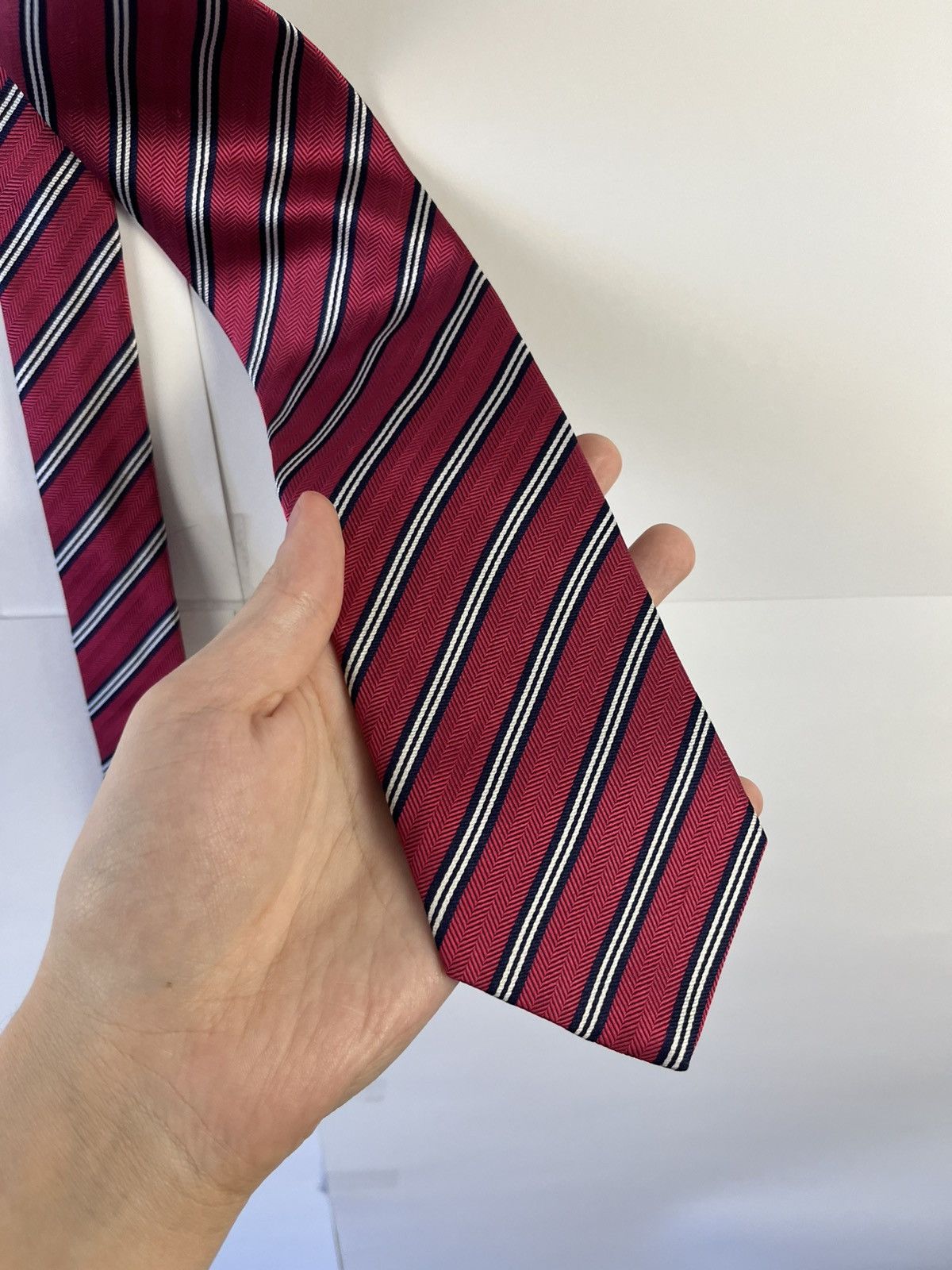 Eton Eton Luxury Striped Silk Tie Cravat Made in England Size ONE SIZE - 3 Thumbnail