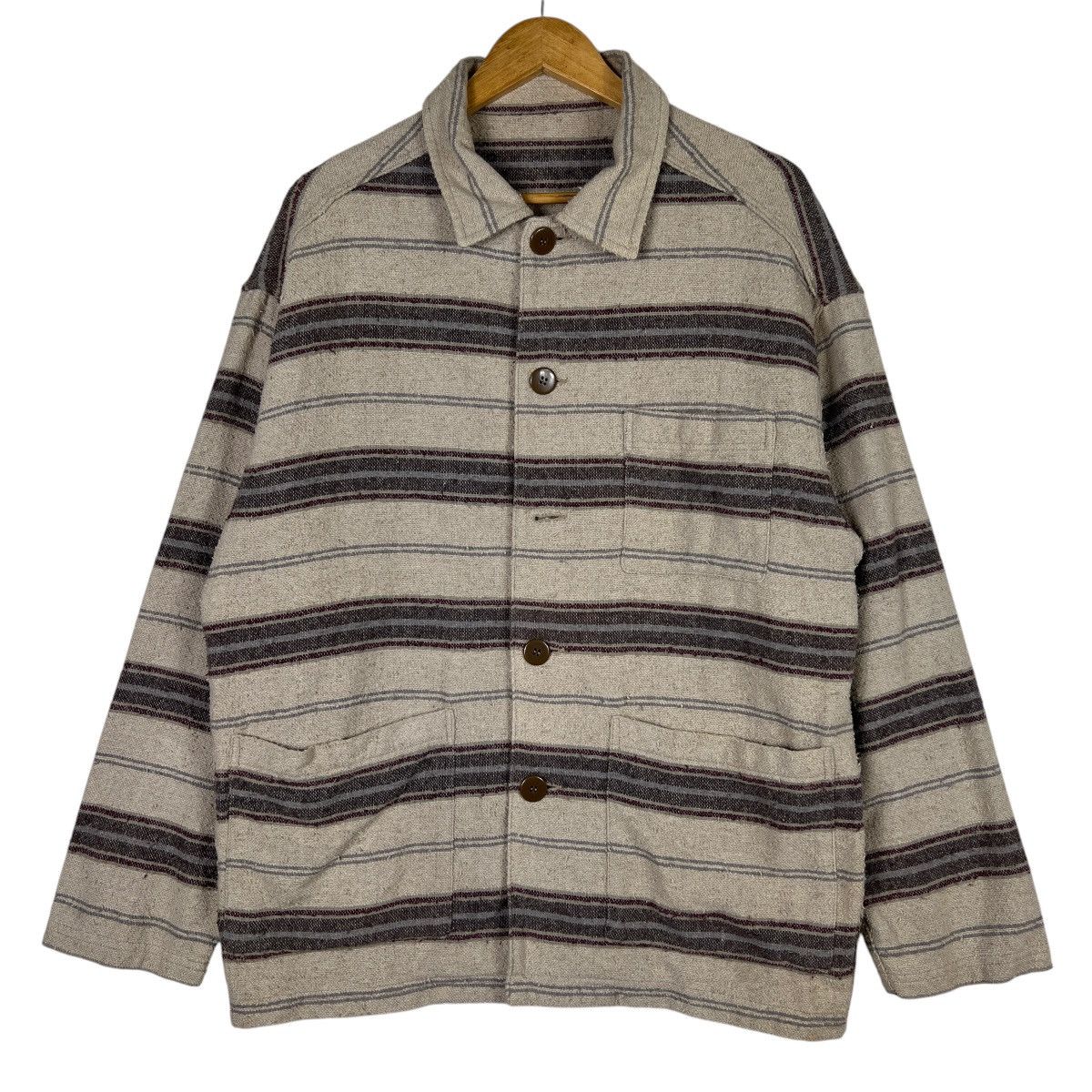 🔥 VINTAGE BALL BASIC STRIPE WORK JACKET MADE IN JAPAN