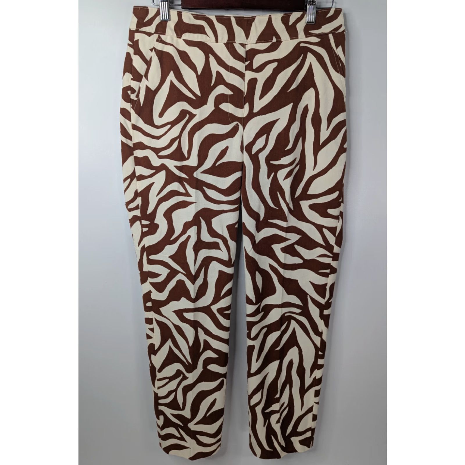 Spanx Spanx On the Go Zebra Stripe Printed Polished Ankle Slim Straight Pants Size M Size 32" / US 10 / IT 46 - 2 Thumbnail