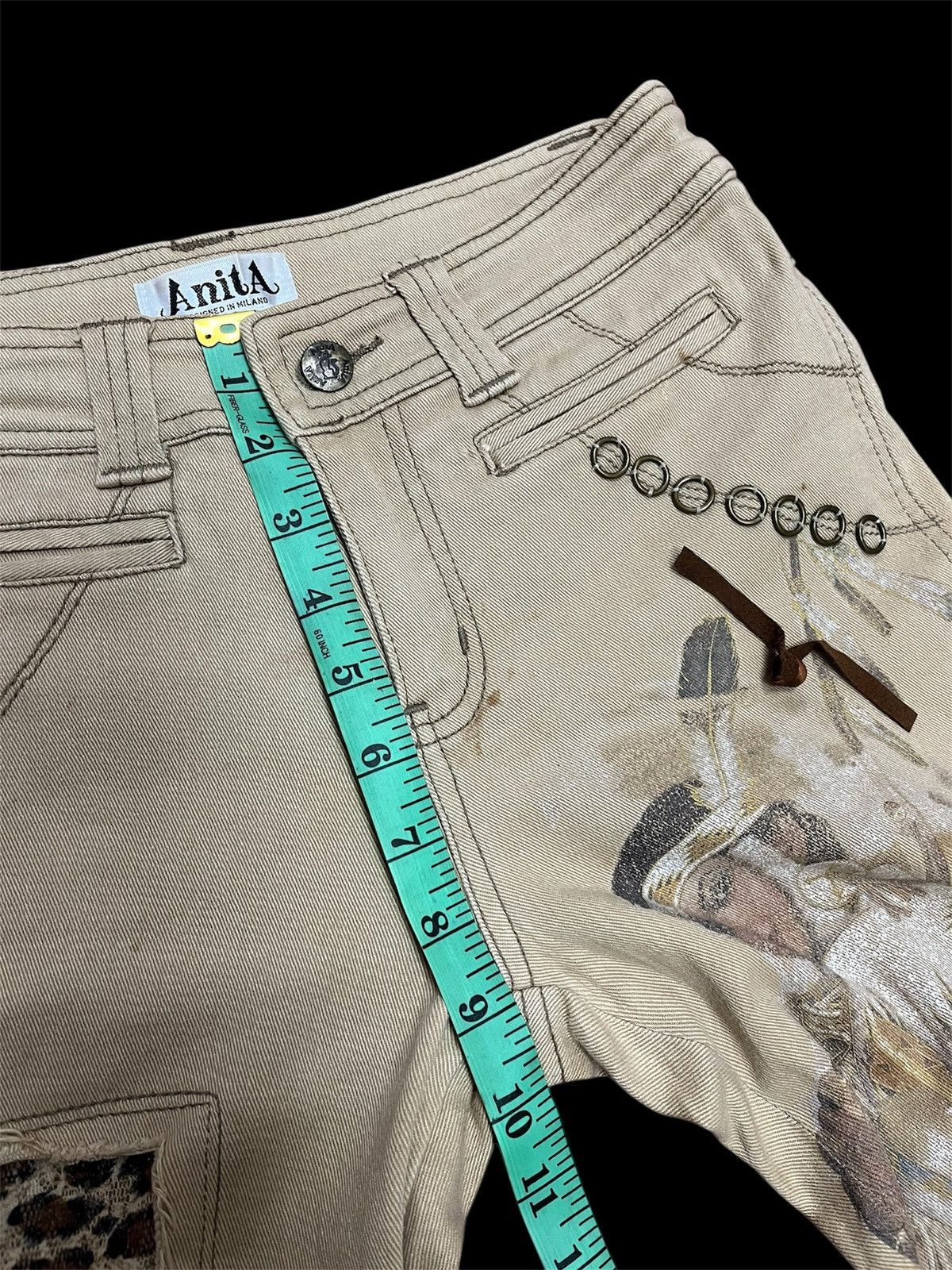 GOA Vintage Flared Patches Pants x Native American Art Size US 30 / EU 46 - 9 Thumbnail