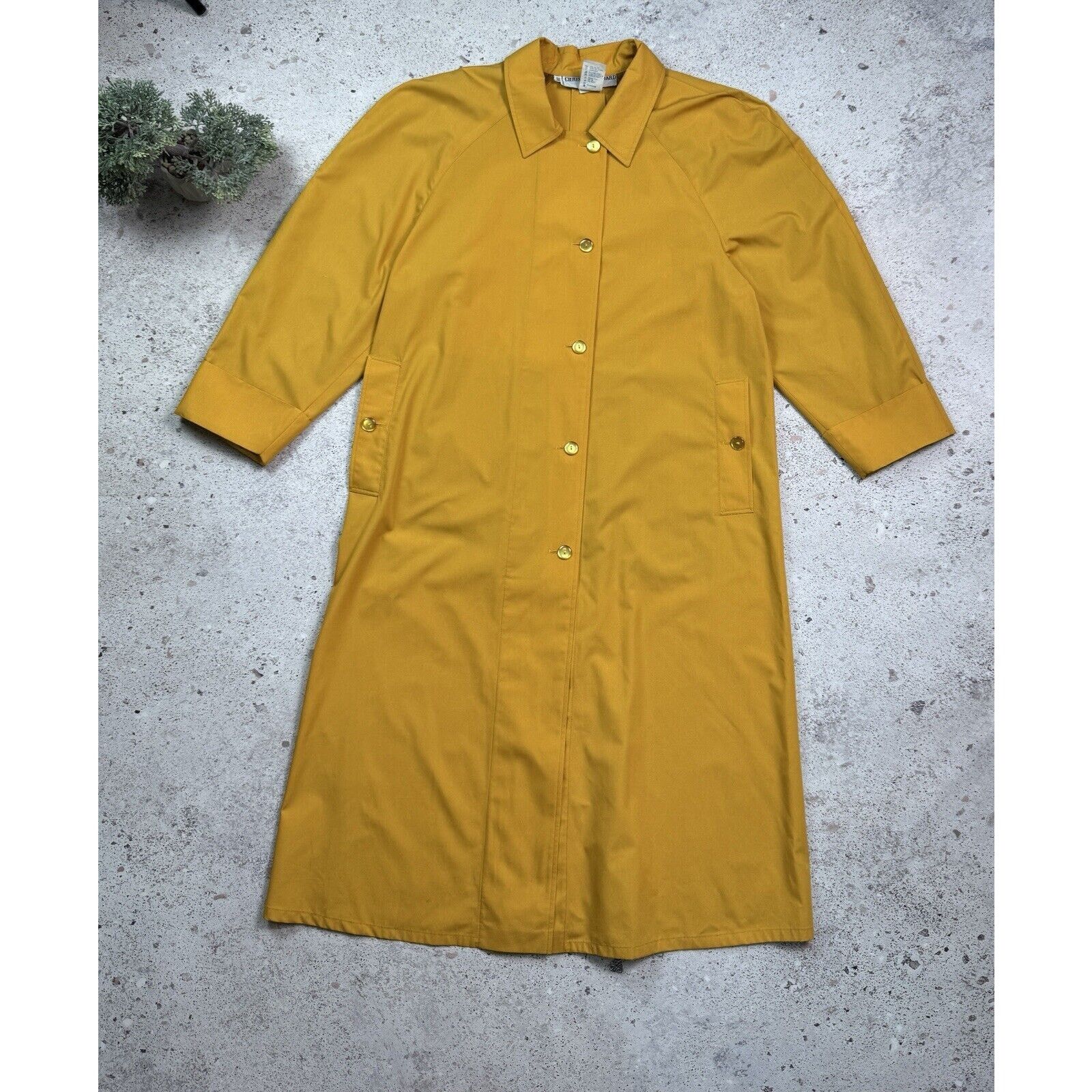 Vintage Vintage 90s 80s Christian Aujard Yellow Trench Coat Size 38 Size M / US 6-8 / IT 42-44 - 1 Thumbnail