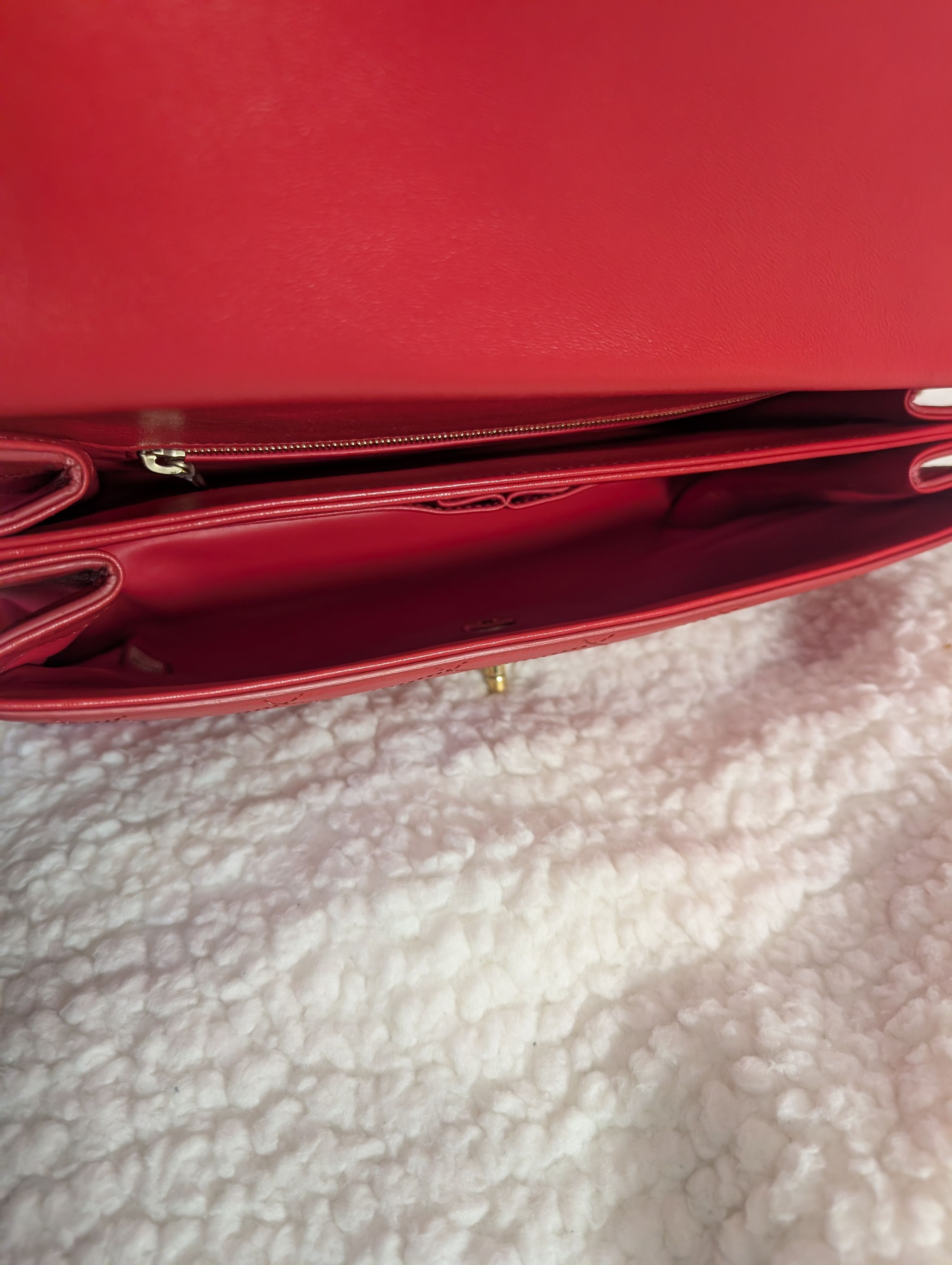 Chanel CHANEL Red Quilted Top Handle Shoulder Bag Size ONE SIZE - 6 Thumbnail