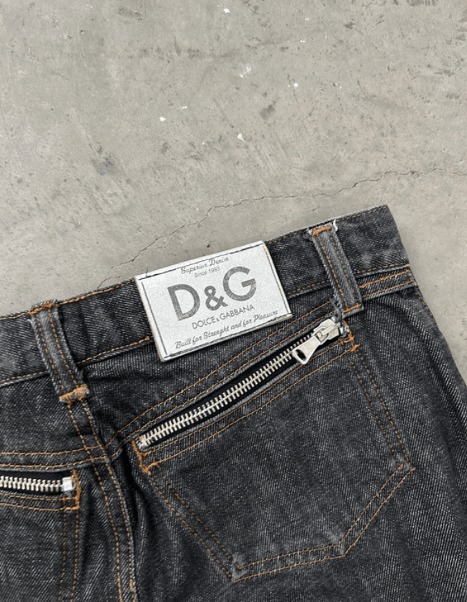 Dolce & Gabbana × Jean Dolce Gabbana Jeans Denim Pants Straight Zip Zipper EX0107 Size 27" / US 4 / IT 40 - 2 Thumbnail