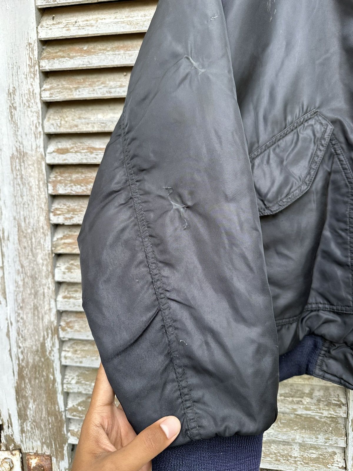 Vintage 🪖Vintage THRASHED MV AIR FORCE OVERSIZED BOMBER JACKET Size US XXL / EU 58 / 5 - 11 Thumbnail