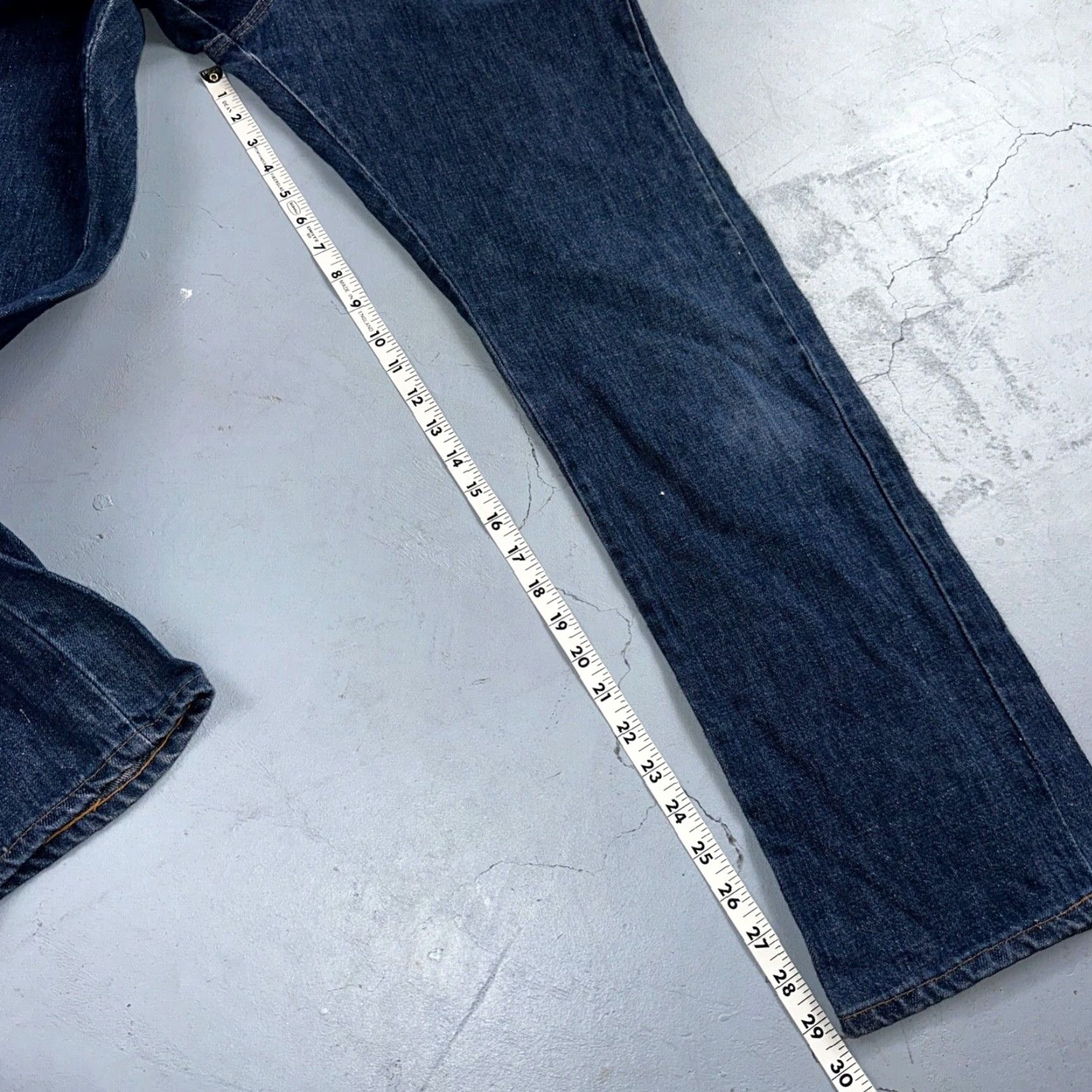 Vintage VINTAGE 1970s VTG Workwear Denim Jeans 30x29 | 501 High Rise Talon Jeans Men's Blue Cotton Denim Workwear Regular 70s 80s 90s Retro Western USA Size US 30 / EU 46 - 6 Thumbnail