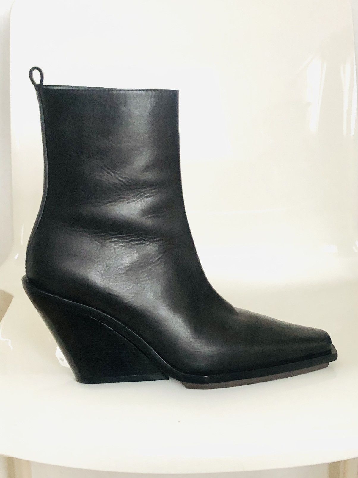 image of Ann Demeulemeester Black Cowboy Boots, Women's (Size 9)