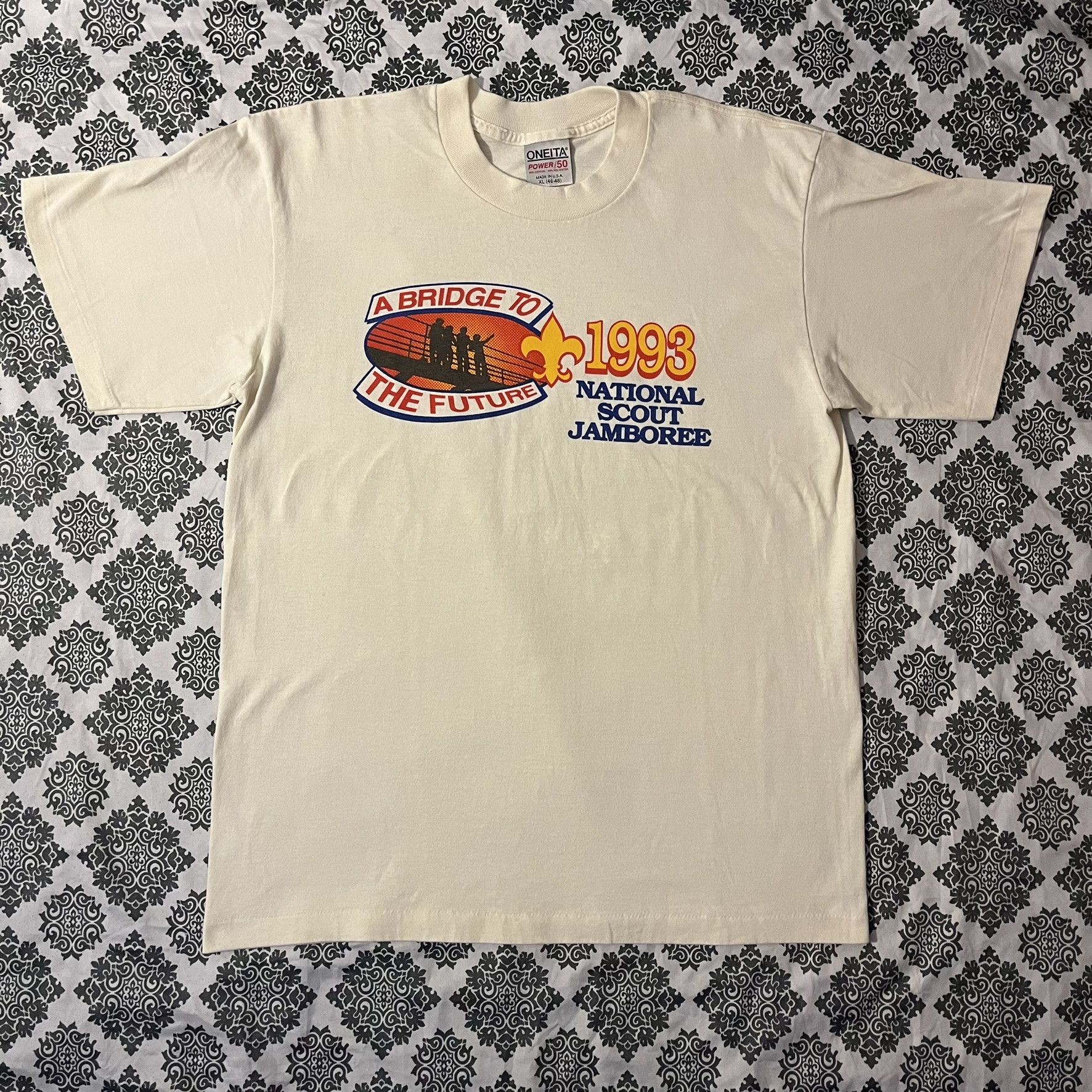 Vintage VTG 90s A Bridge to the Future National Scout Jamboree Tee Size US XL / EU 56 / 4 - 1 Thumbnail
