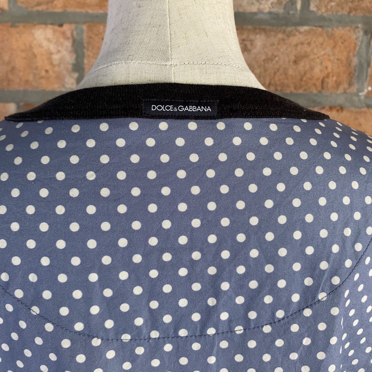 Dolce & Gabbana Dolce & GABBANA Blue Pinup Girl Polka Dot Sicily Print Tee Size M / US 6-8 / IT 42-44 - 18 Thumbnail