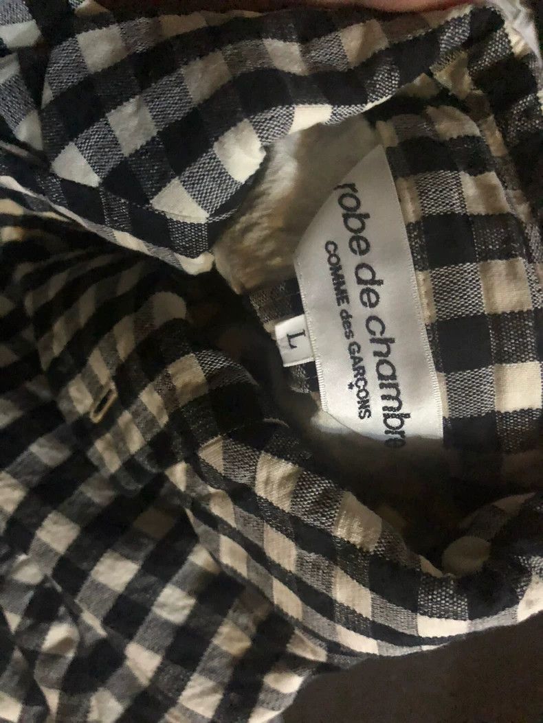 Comme des Garcons Comme des Garcons Black-and-white plaid coat with small we Size L / US 10 / IT 46 - 9 Thumbnail