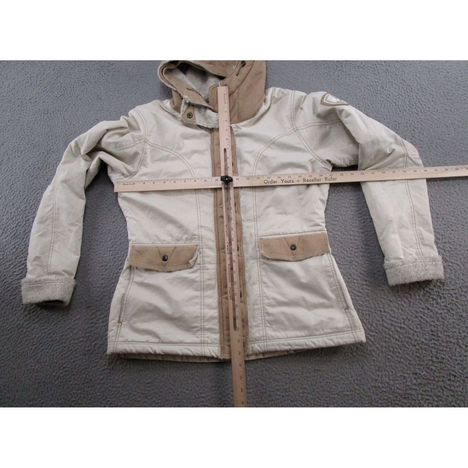 Vintage KUHL Arktik Projekt Jacket Womens M Ivory Hooded Full Zip Size M / US 6-8 / IT 42-44 - 7 Thumbnail