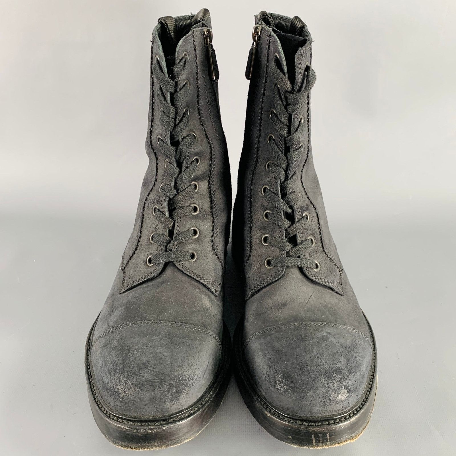 Paul Andrew PAUL ANDREW Size 10 Black Nubuck Leather Side Zipper Boots Size US 10 / EU 43 - 4 Thumbnail