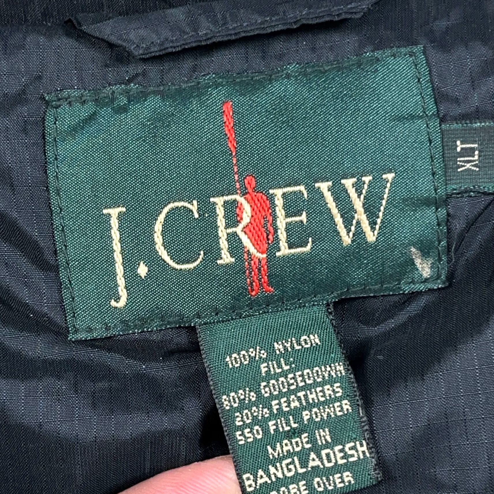 J.Crew Vintage J Crew Puffer Jacket Men XLT Black Down Fill Ski Coat 90s Winter Mens Size US XL / EU 56 / 4 - 4 Thumbnail