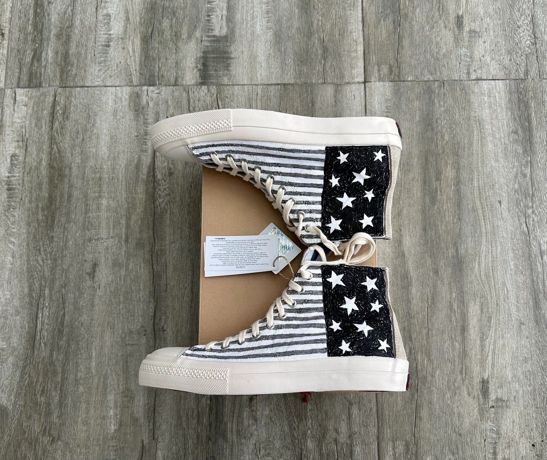 Visvim VISVIM ICT SKAGWAY HI STARS Painted Flag Hi Top US10 Size US 10 / EU 43 - 3 Thumbnail