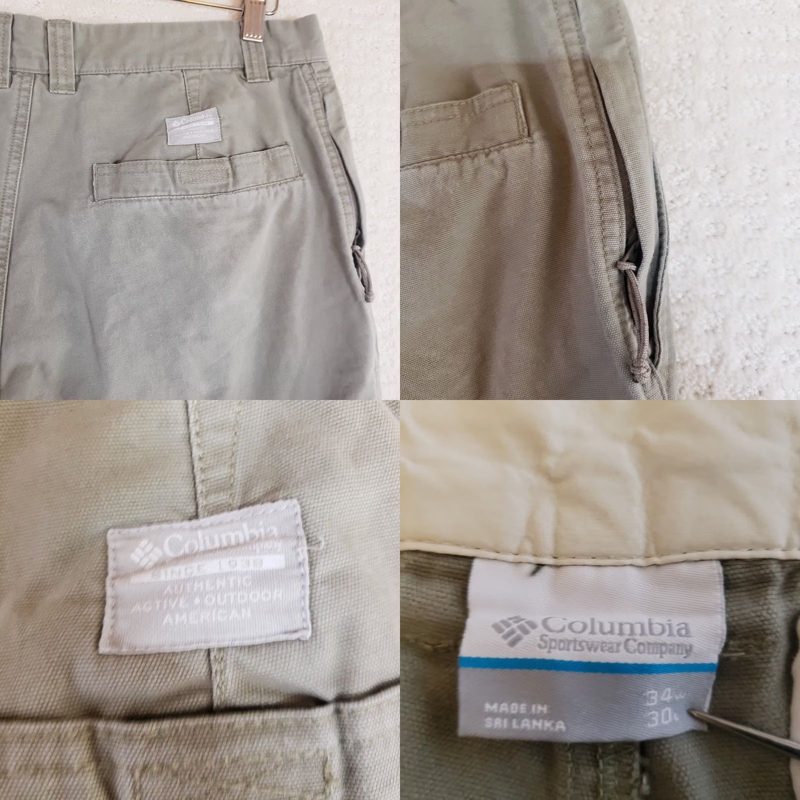 Vintage Columbia Granite Cloth Outdoor Work Utility Pants Mens 34X30 Grayish Green Stone? Size US 34 / EU 50 - 9 Thumbnail