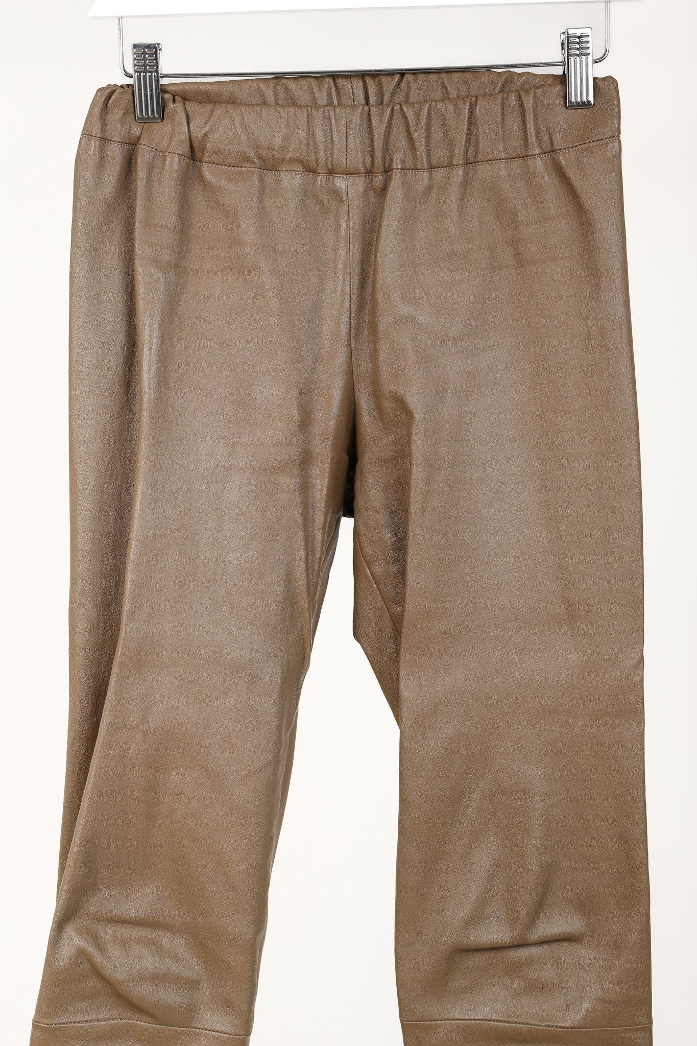 The Row The Row Brown Leather Pull-On Skinny Pants Size 27" / US 4 / IT 40 - 3 Thumbnail