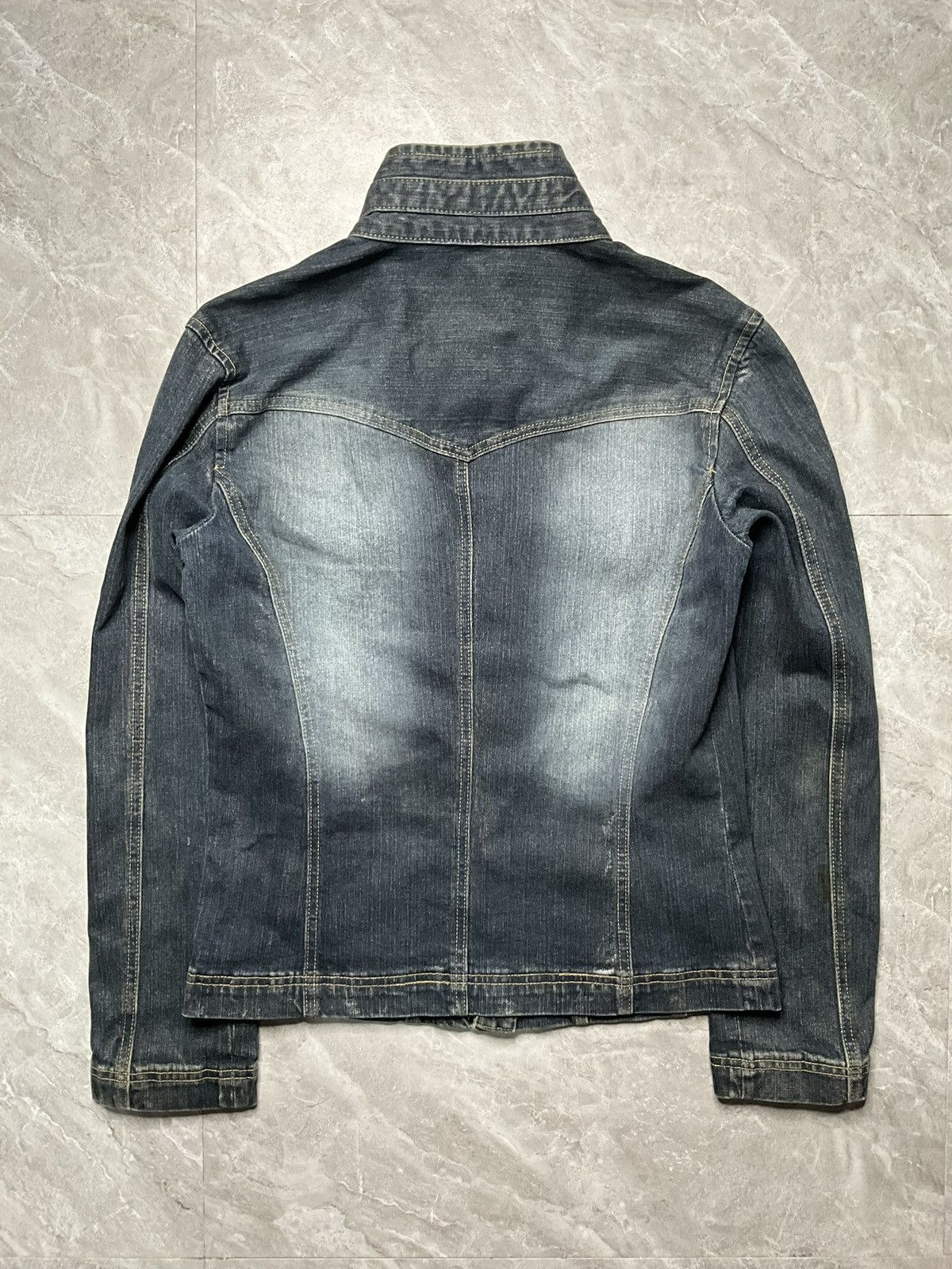 Japanese Brand Atelier Sab Men x If six was Nine Dirt Dyed Biker Denim Jkt Size US M / EU 48-50 / 2 - 2 Thumbnail