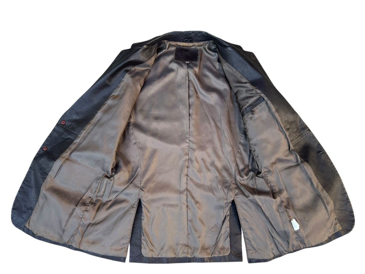 Calvin Klein Vintage CK Calvin Klein Italy Leather Coat Blazer Jacket Size US M / EU 48-50 / 2 - 13 Thumbnail