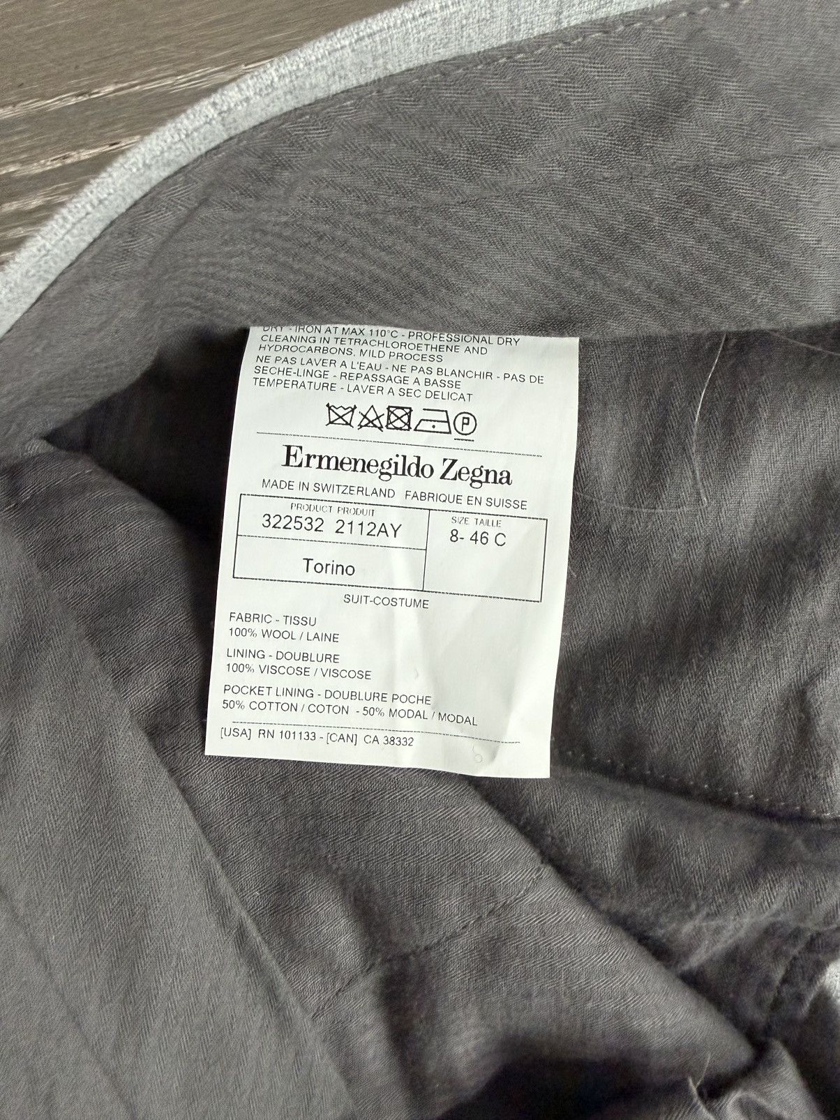 Ermenegildo Zegna Grey Wool Trousers Size US 30 / EU 46 - 3 Thumbnail