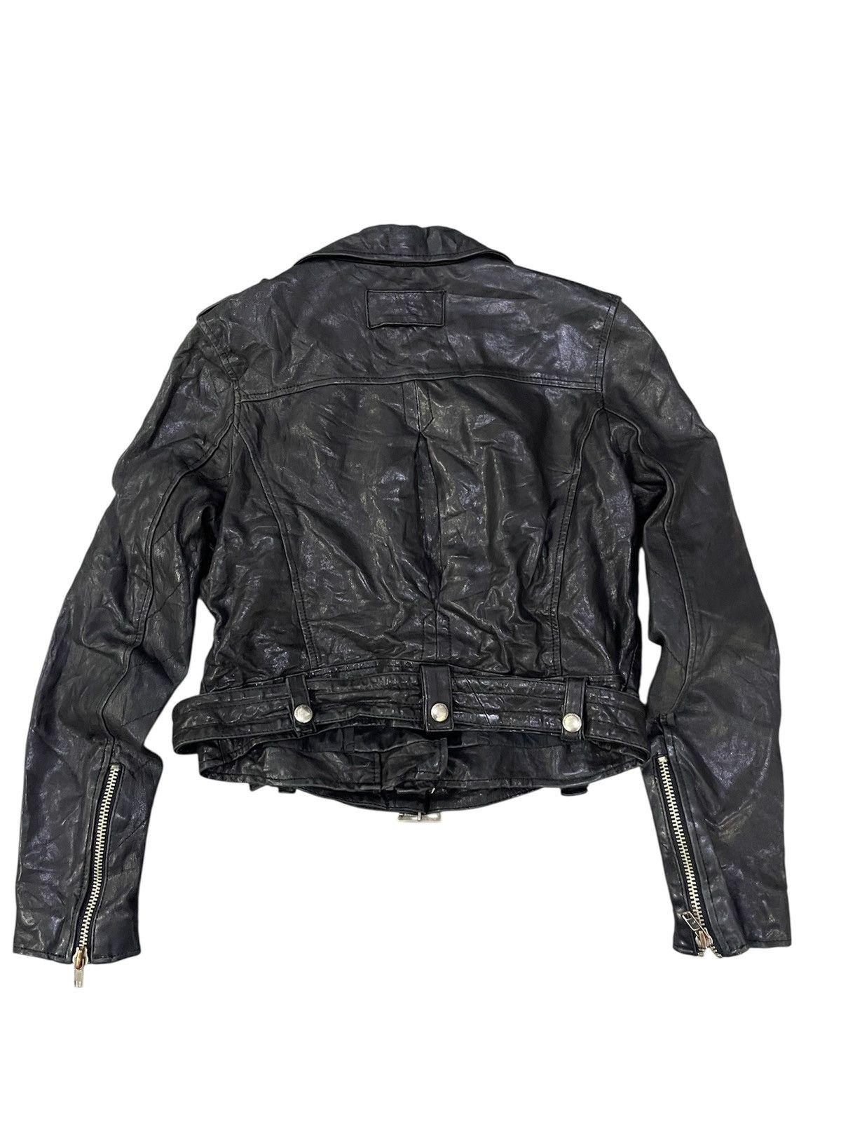 Genuine Leather Conflictedtendency sheep skin cropped biker jacket Size S / US 4 / IT 40 - 3 Thumbnail