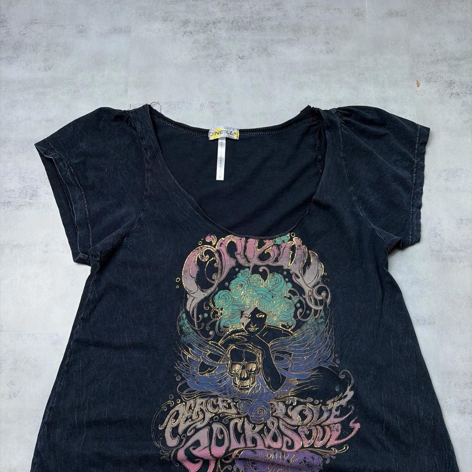 O'Neill Y2K Black O’Neill Grunge Surfwear Top Size L / US 10 / IT 46 - 3 Thumbnail
