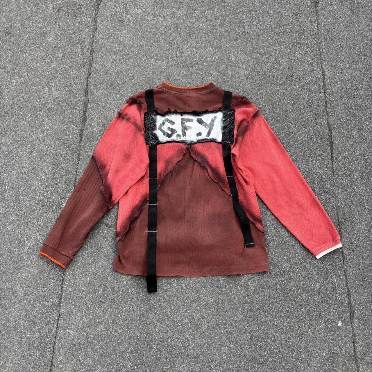 Japanese Brand × Vintage Vintage y2k 90s cut and sewn cross bondage jumper Size US L / EU 52-54 / 3 - 5 Thumbnail