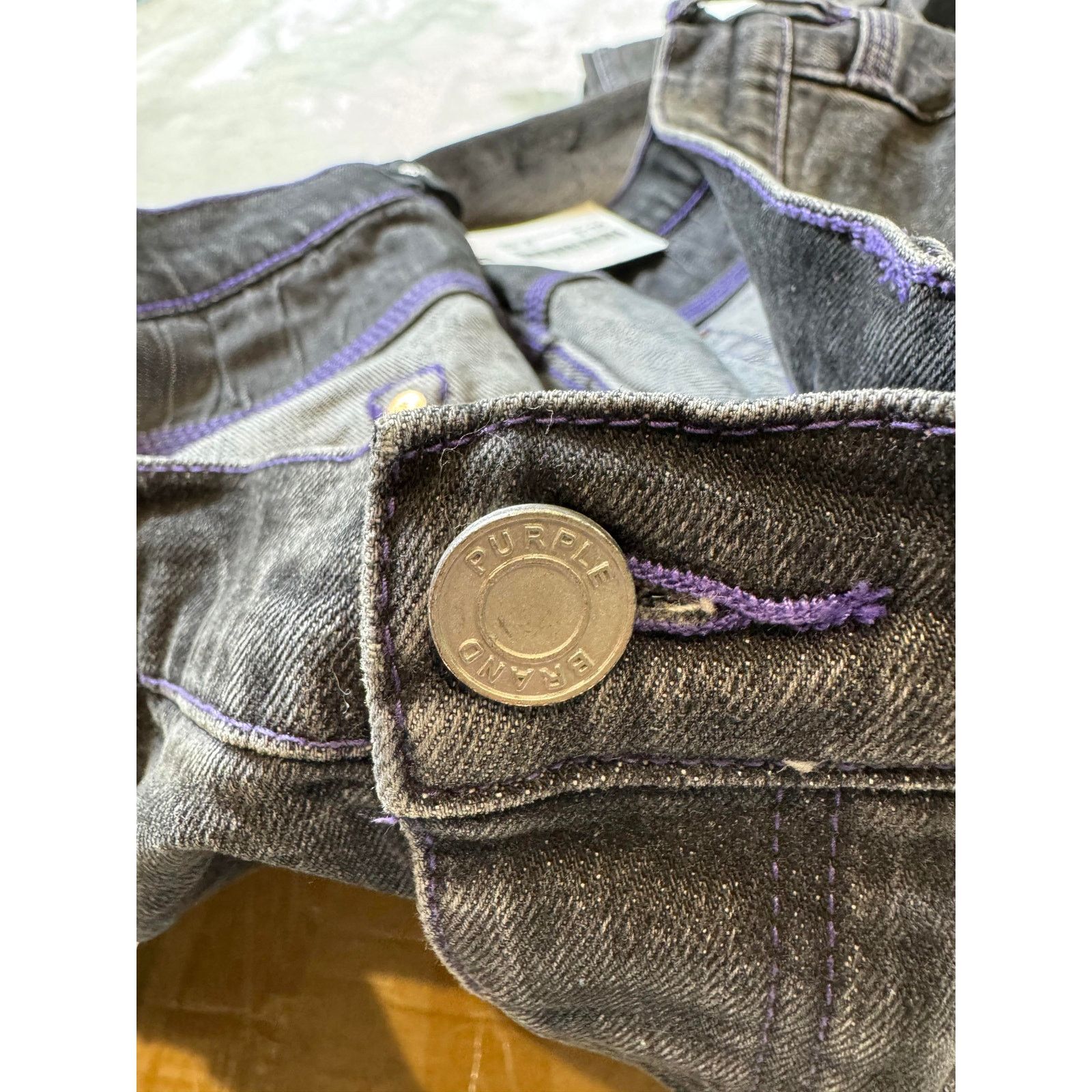 Purple Brand Purple Brand Outline Black Wash & Purple Jeans Size US 40 / EU 56 - 3 Thumbnail