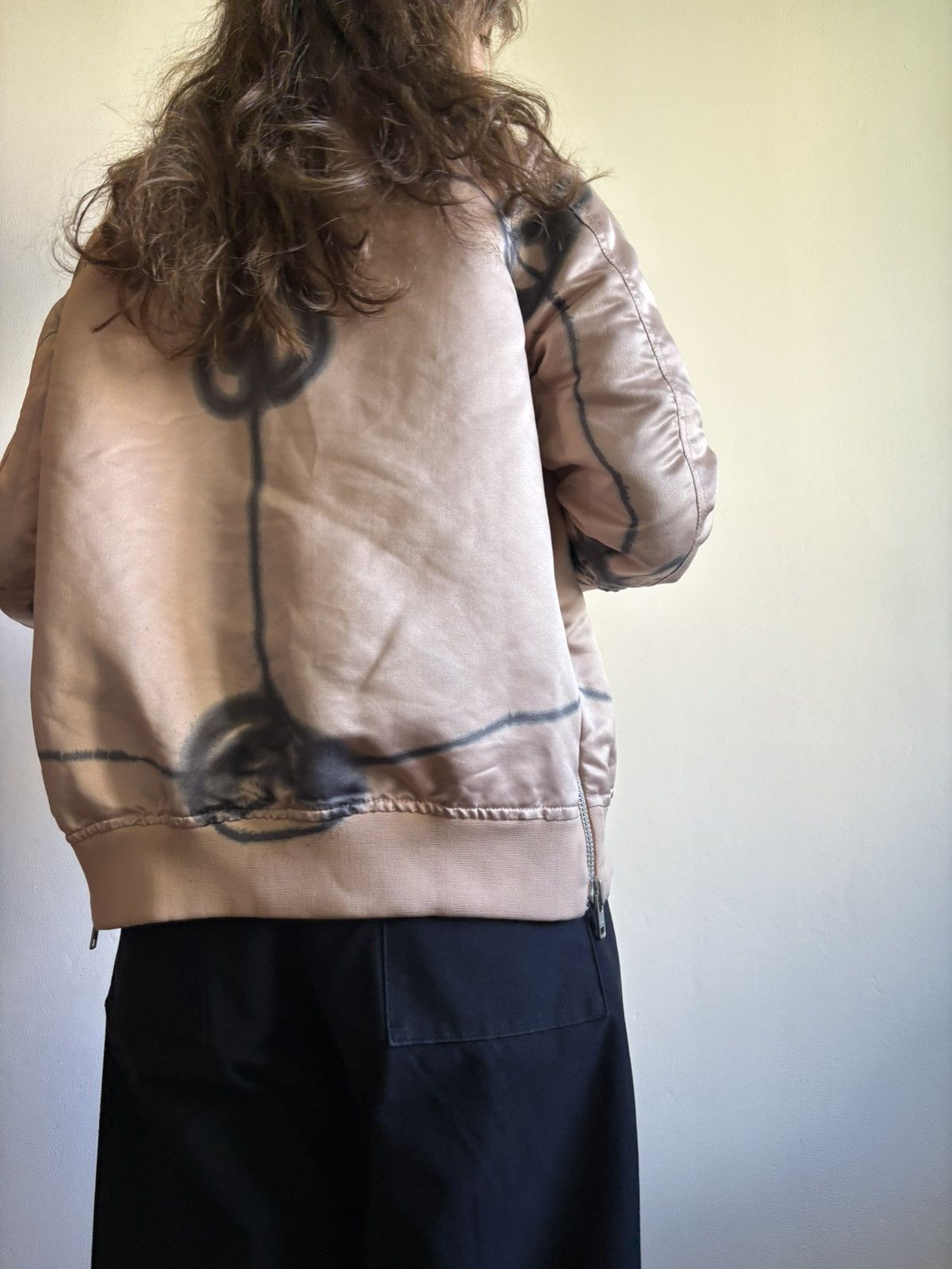 Carin Wester × Designer Carin Wester vintage bomber jacket graffiti y2k Scandinavian Size XS / US 0-2 / IT 36-38 - 3 Thumbnail