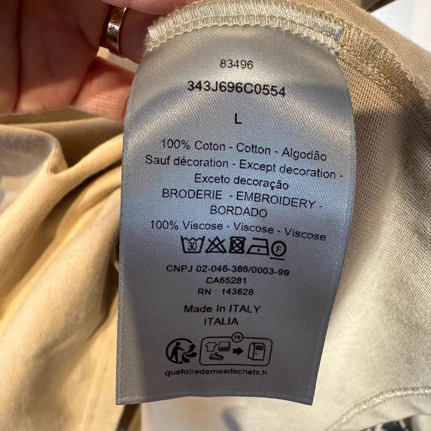 Dior Dior Khaki Chest Logo SS L Size US L / EU 52-54 / 3 - 5 Thumbnail