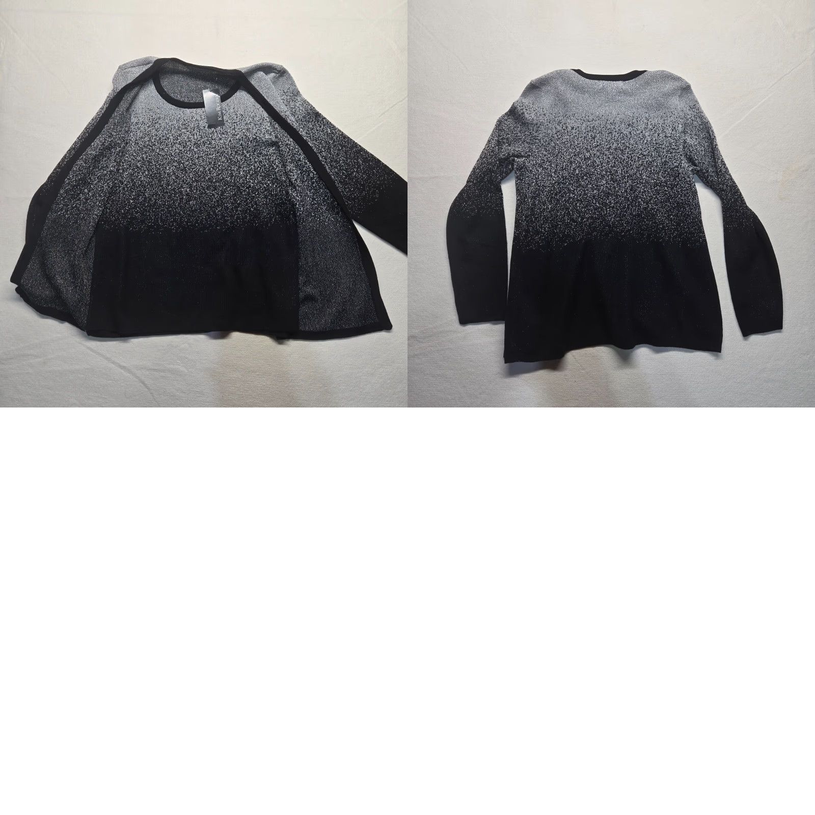 Vintage VINTAGE Kim Rogers Women's Sweater Cardigan Open Front Medium Gray Cotton 80s Size M / US 6-8 / IT 42-44 - 8 Thumbnail