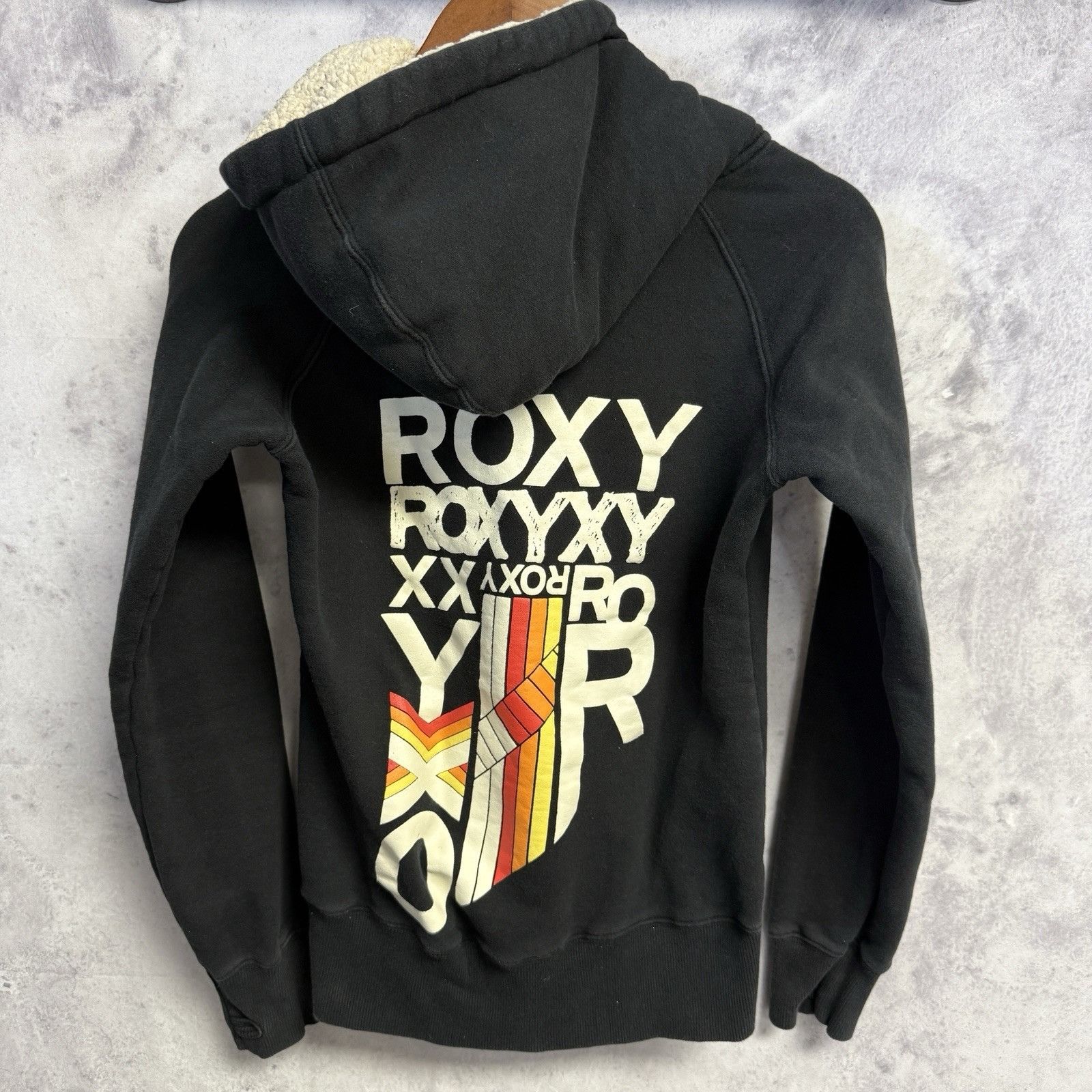 Vintage Roxy Hoodie Sweatshirt Womens Medium Full Zip Surf Y2K Retro Size M / US 6-8 / IT 42-44 - 2 Thumbnail