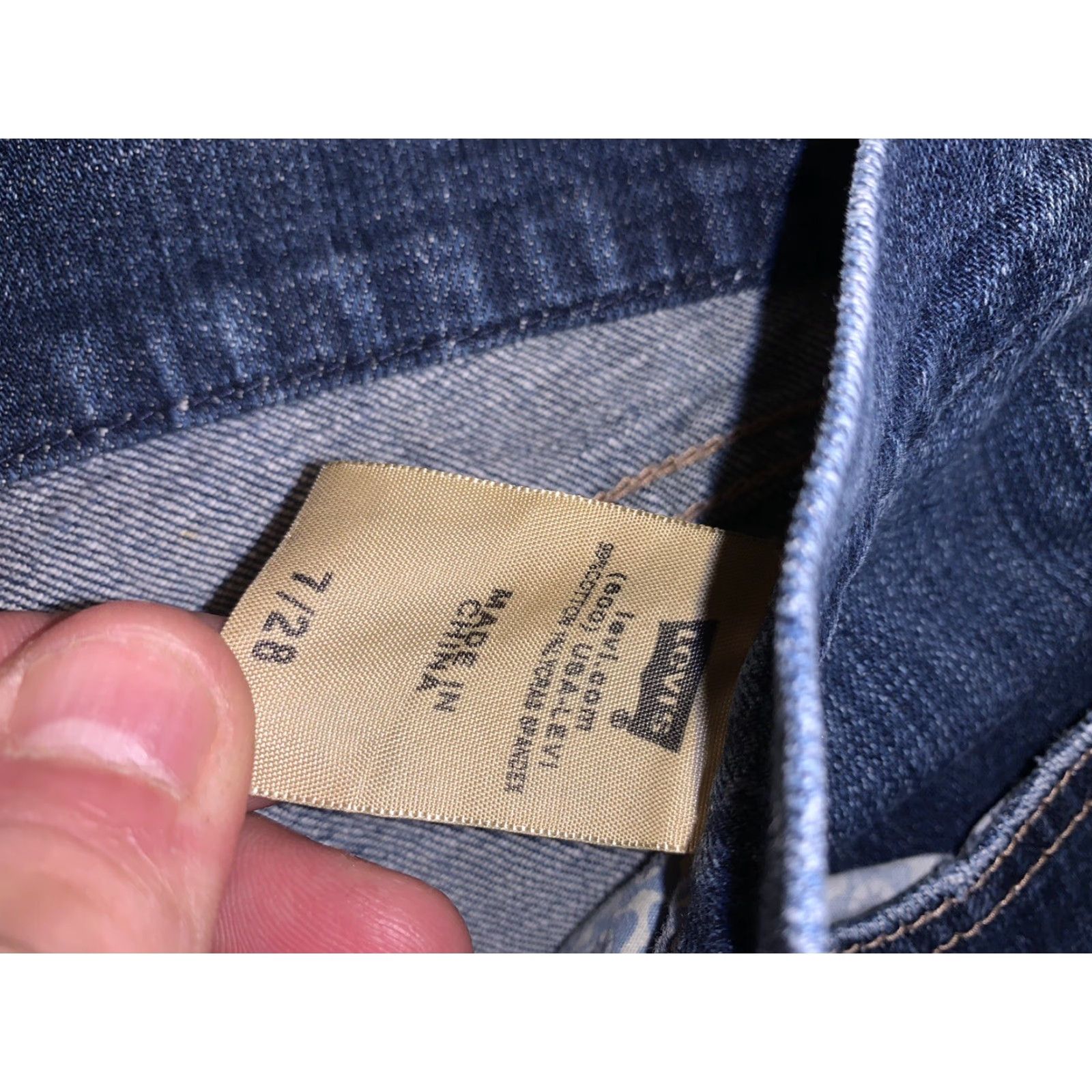 Levi's Womens Levi's 424 Jeans Straight Denim Blue 28x30 Regular Stretch 7/28 Size 28" / US 6 / IT 42 - 7 Thumbnail
