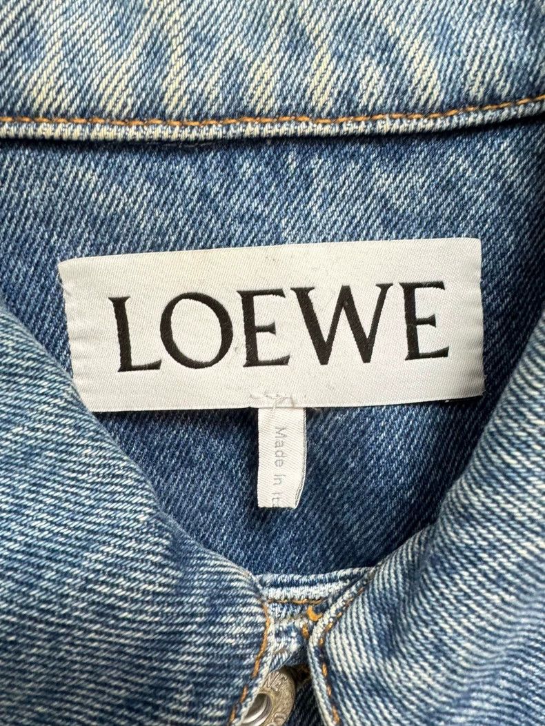 Loewe LOEWE Blue faded water-washed small logo denim jacket coat Size M / US 6-8 / IT 42-44 - 4 Thumbnail