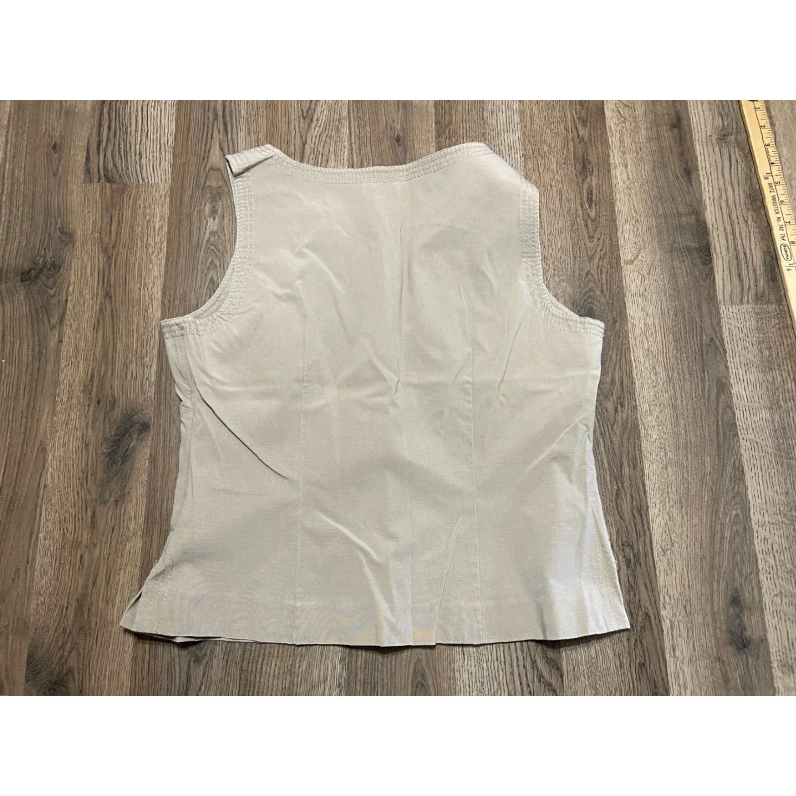 Ann Taylor Ann Taylor Tank Top Women's 14 Brown V-Neck Sleeveless Shirt Tank Casual Modern Basic Regular Size 14 Womens Size XL / US 12-14 / IT 48-50 - 2 Thumbnail