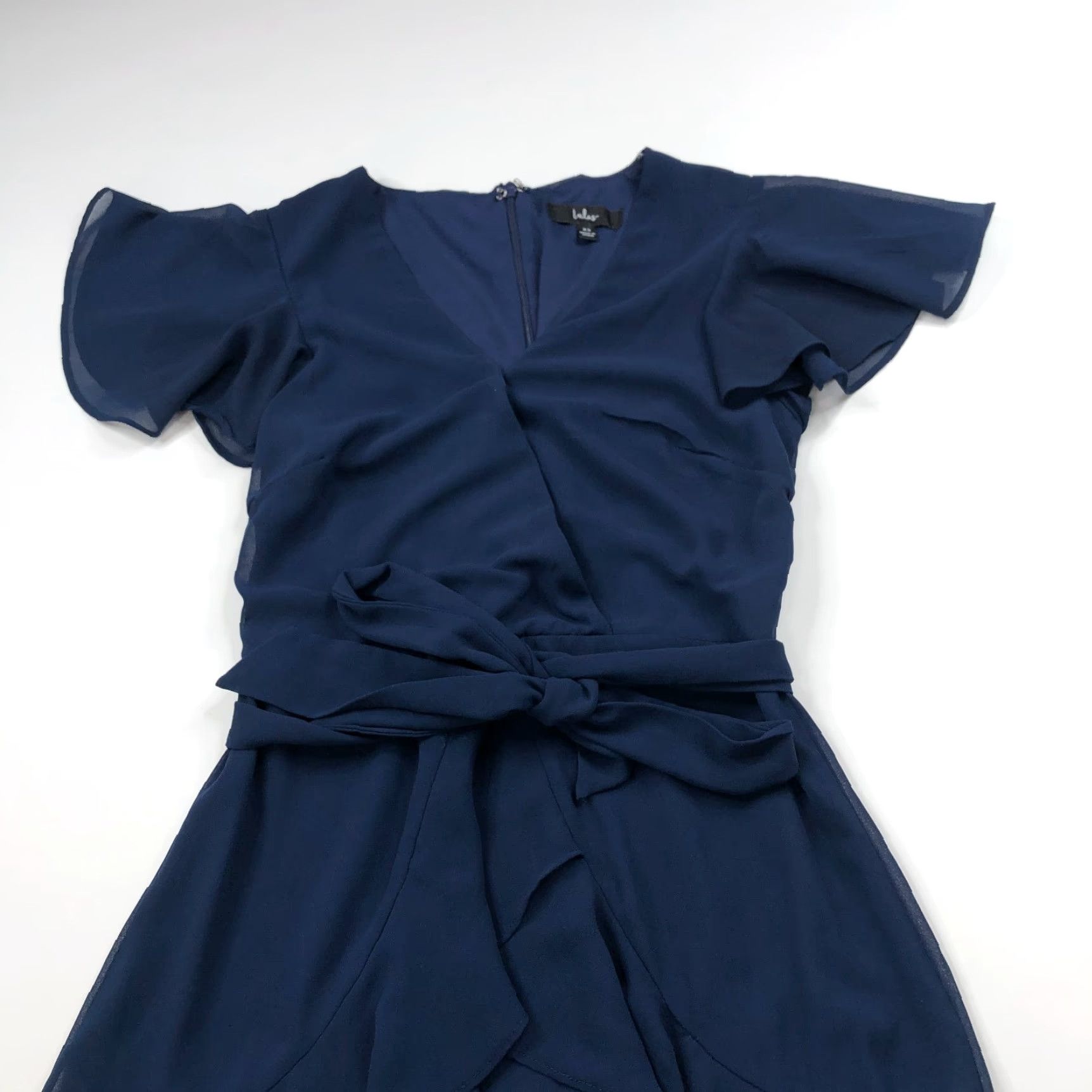 Lulus Lulus XS Blouson Chiffon V-Neck Polyester Mini Dress Blue MINT Dress Size XS / US 0-2 / IT 36-38 - 7 Thumbnail