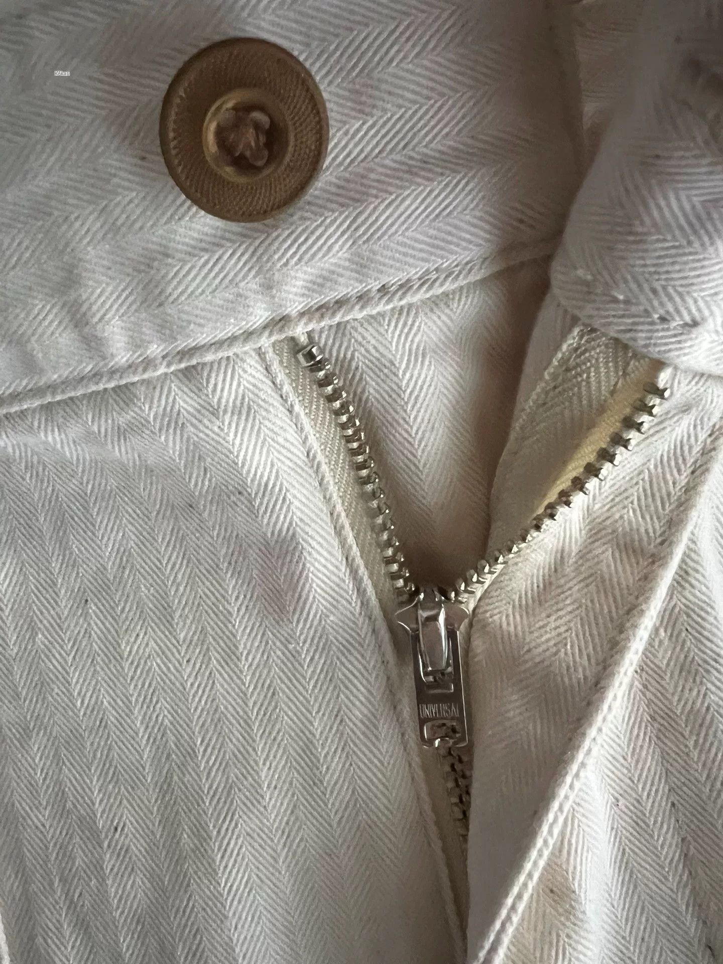 Nigel Cabourn Nigel Cabourn White Herringbone Cargo Shorts Size US 32 / EU 48 - 6 Thumbnail