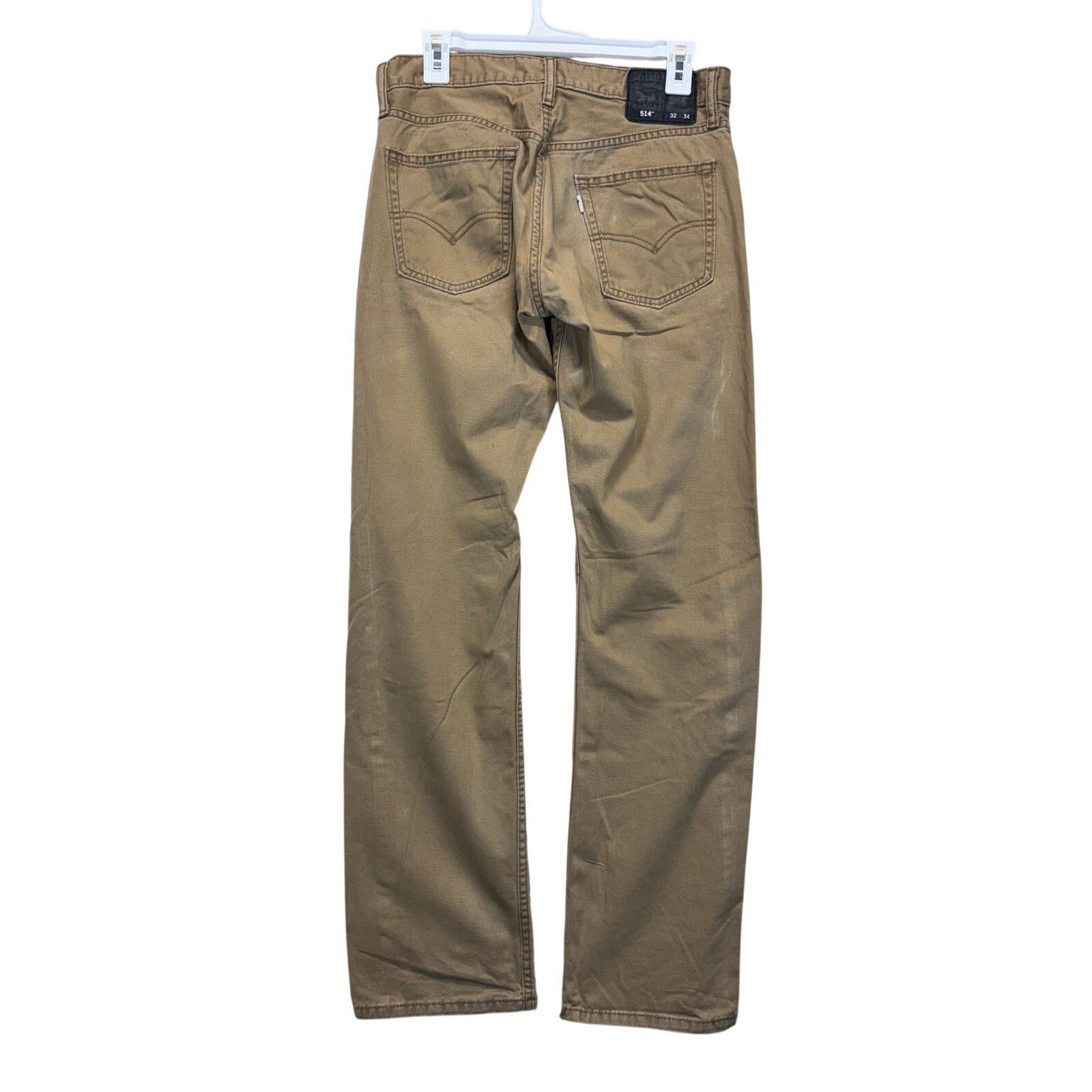 Levi's Levi’s 514 Straight Fit Khaki Jeans Men’s 32x34 Tan Casual Size US 32 / EU 48 - 2 Thumbnail